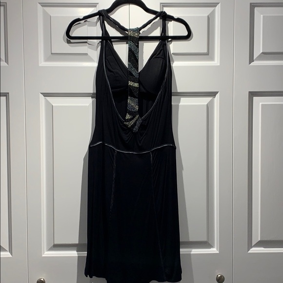 Gorgeous Black Guess Beaded & Twisted Strap Racerback Dress - Picture 4 of 15